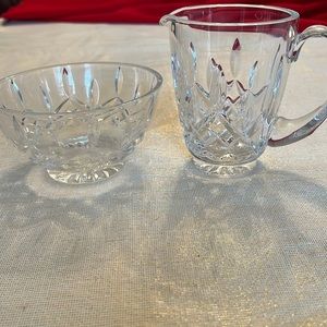 Waterford crystal creamer and sugar set